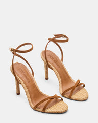 JYPSEY CHESTNUT SUEDE RAFFIA
