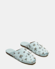 PEARSON BLUE SATIN RHINESTONES