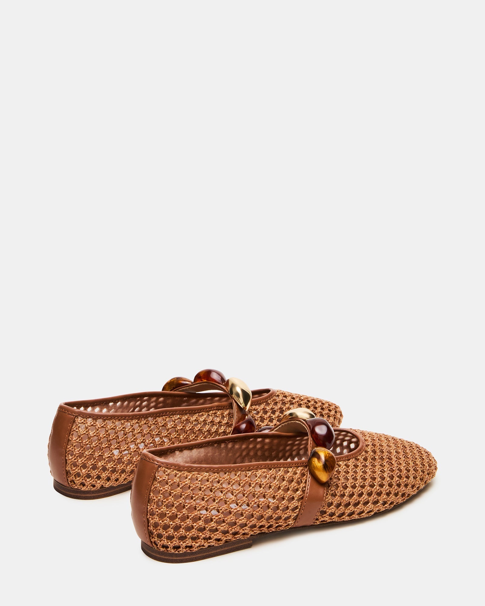 POPPIN BROWN RAFFIA