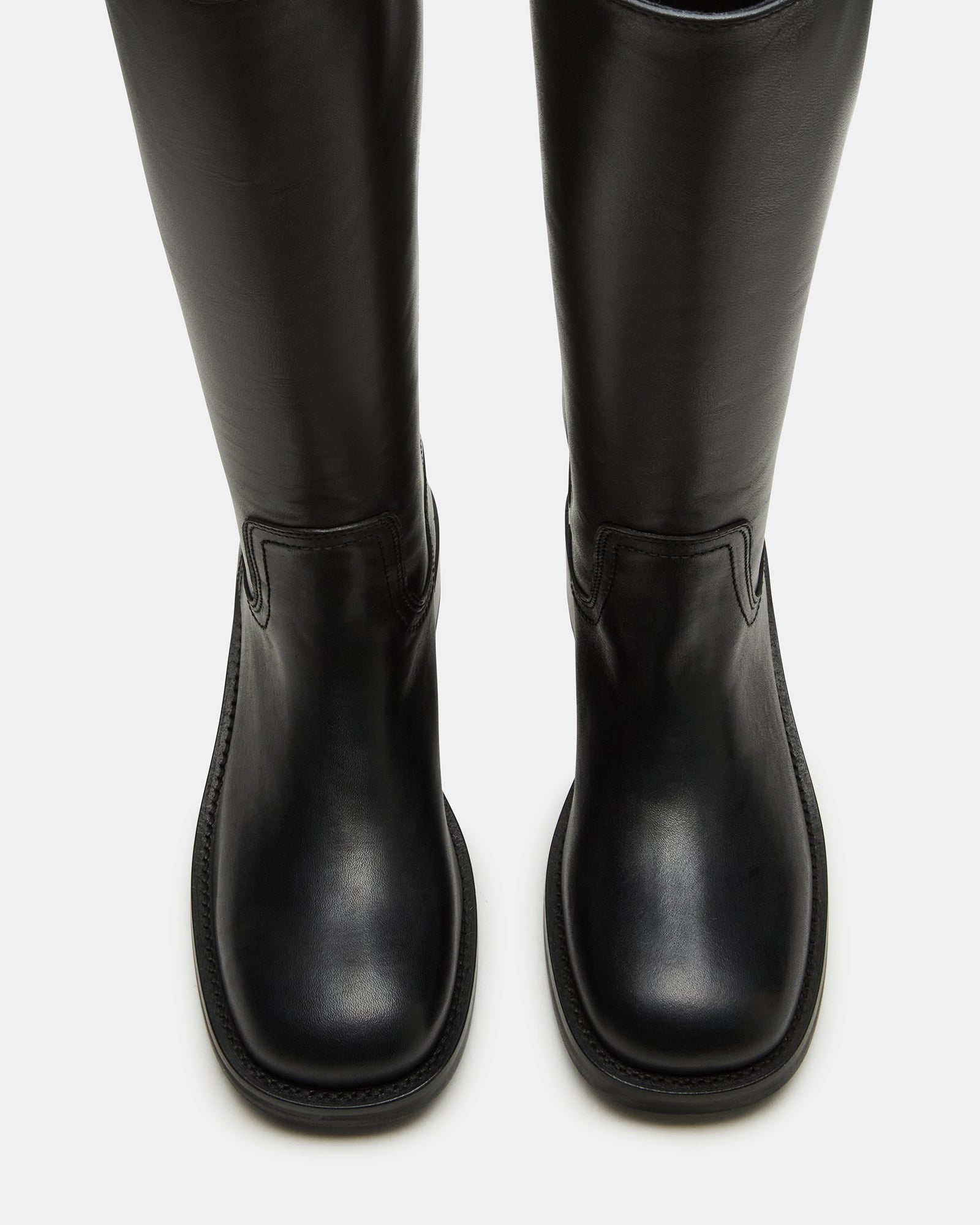 RIGGS BLACK LEATHER WIDE CALF