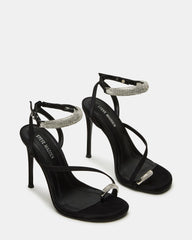 TIA RHINESTONES BLACK SATIN