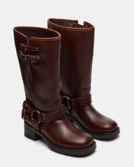 ASTOR BROWN LEATHER WIDE CALF